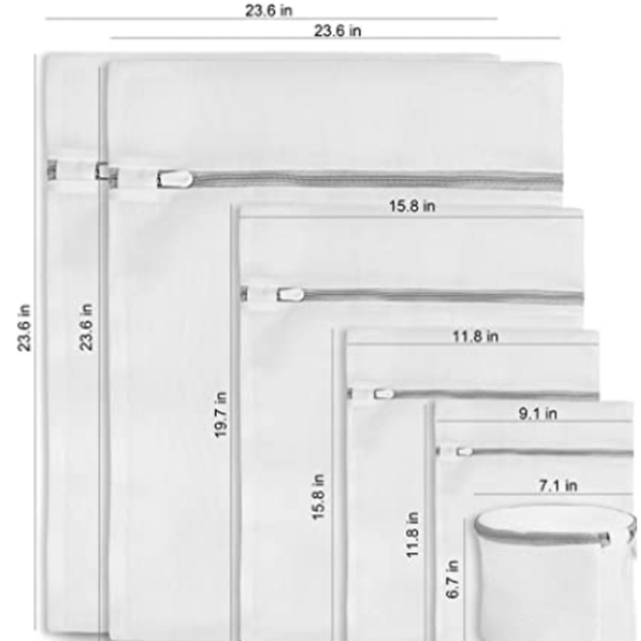 Big Set 6 Bags New Lingerie Laundry Mesh Zipper Wash Dry Delicates Bras Panties - Picture 2 of 5